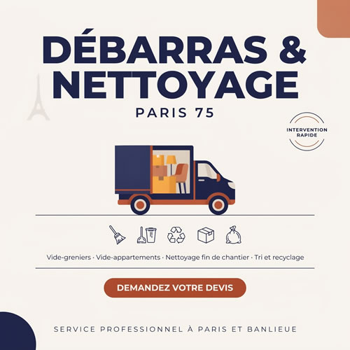 Débarras nettoyage Paris 75