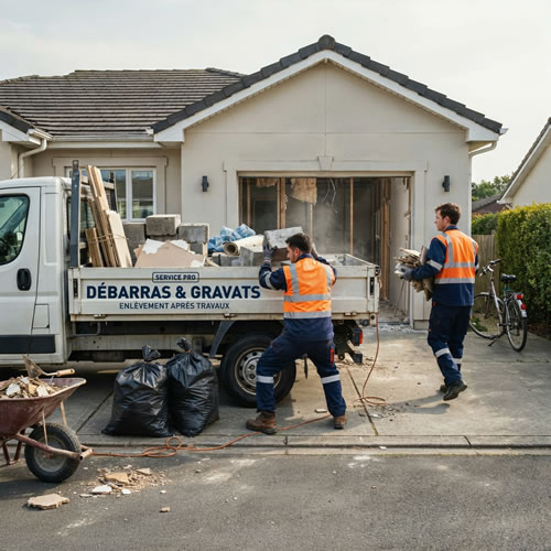 débarras après travaux et enlèvement de gravats