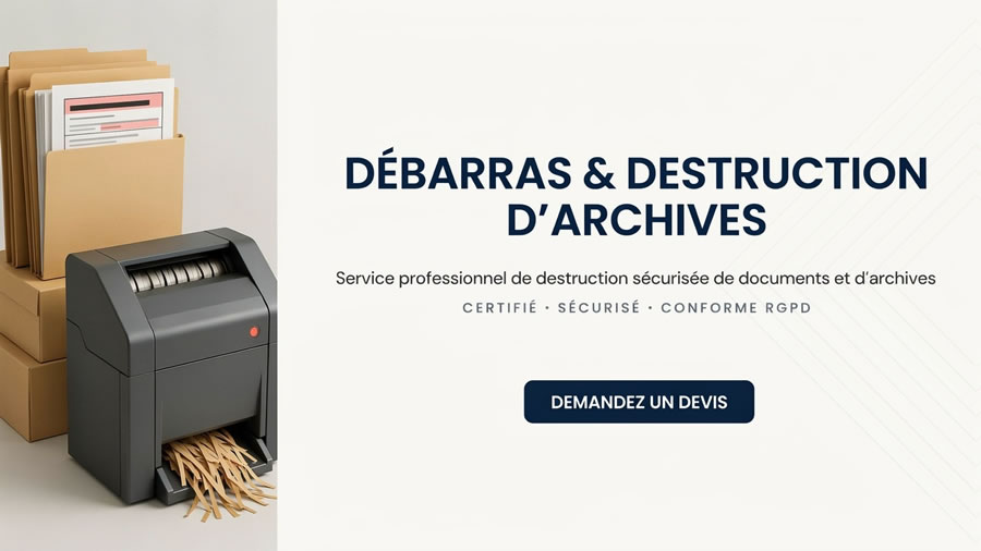 debarras destruction d'archives