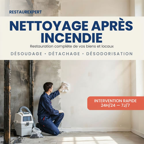 nettoyage apres incendie