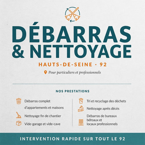 debarras nettoyage Hauts-de-Seine 92